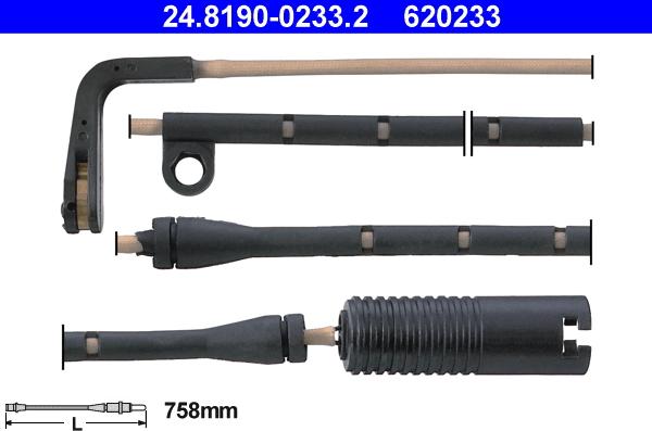 ATE 24.8190-0233.2 - Indikators, Bremžu uzliku nodilums www.autospares.lv