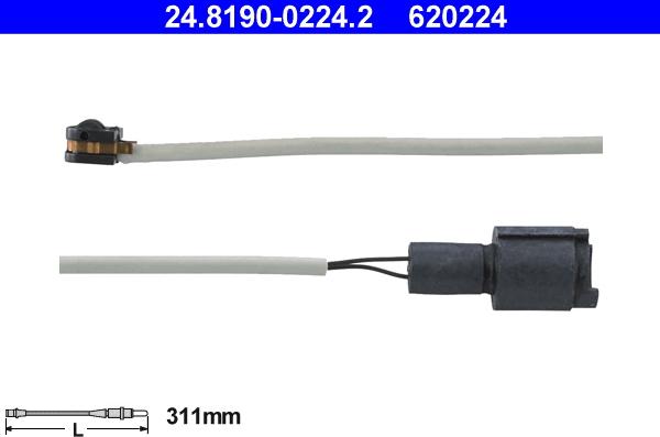 ATE 24.8190-0224.2 - Indikators, Bremžu uzliku nodilums www.autospares.lv