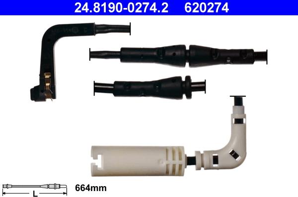 ATE 24.8190-0274.2 - Indikators, Bremžu uzliku nodilums www.autospares.lv