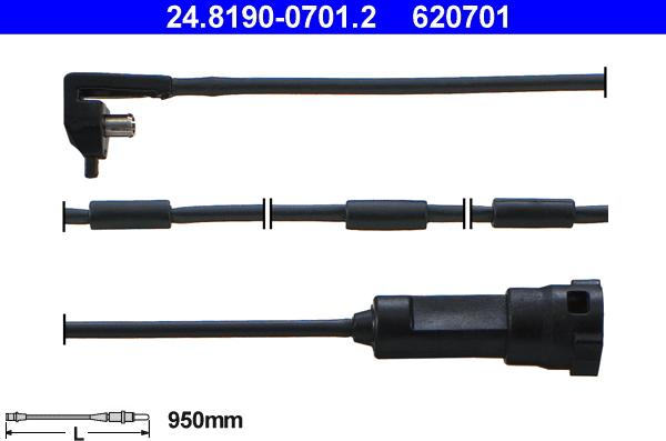 ATE 24.8190-0701.2 - Indikators, Bremžu uzliku nodilums www.autospares.lv