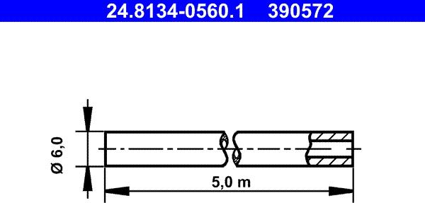 ATE 24.8134-0560.1 - Bremžu sistēmas cauruļvads www.autospares.lv