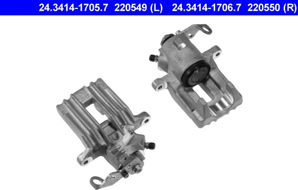 ATE 24.3414-1705.7 - Brake Caliper www.autospares.lv