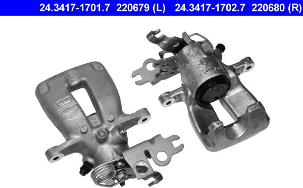 ATE 24.3417-1702.7 - Brake Caliper www.autospares.lv