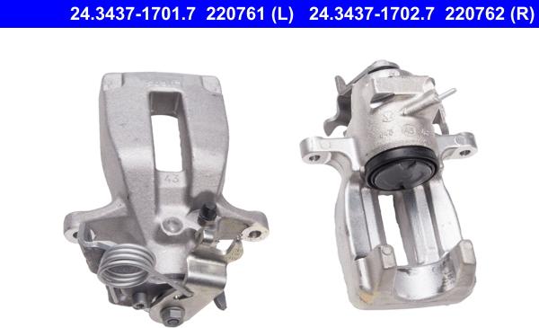 ATE 24.3437-1701.7 - Brake Caliper www.autospares.lv