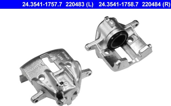 ATE 24.3541-1758.7 - Brake Caliper www.autospares.lv