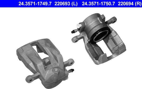 ATE 24.3571-1749.7 - Bremžu suports www.autospares.lv