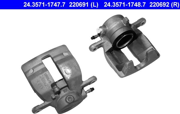 ATE 24.3571-1748.7 - Bremžu suports www.autospares.lv