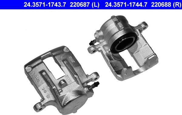 ATE 24.3571-1744.7 - Bremžu suports www.autospares.lv