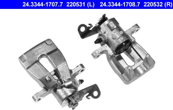 ATE 24.3344-1708.7 - Brake Caliper www.autospares.lv