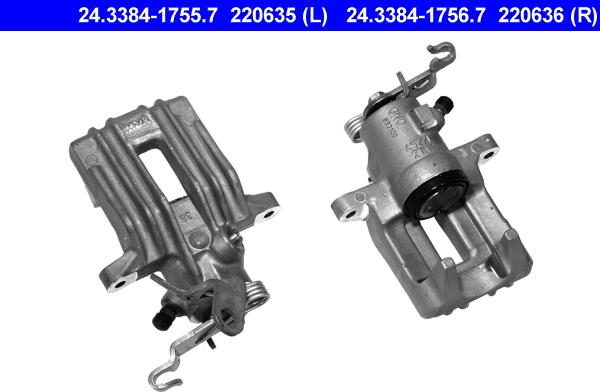 ATE 24.3384-1756.7 - Bremžu suports autospares.lv