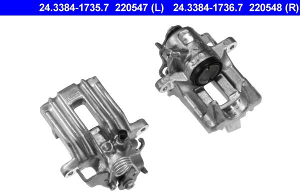 ATE 24.3384-1735.7 - Brake Caliper www.autospares.lv