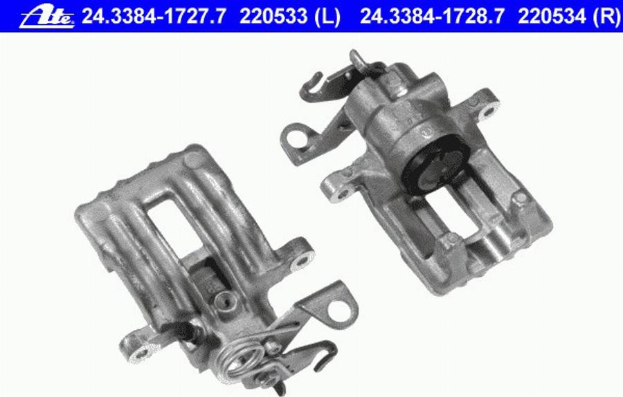 ATE 24 3384 1728 7 - Bremžu suports www.autospares.lv