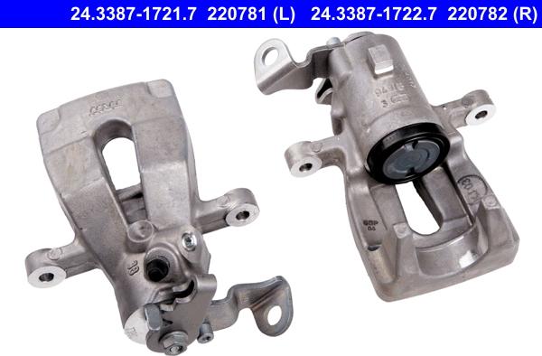 ATE 24.3387-1722.7 - Brake Caliper www.autospares.lv