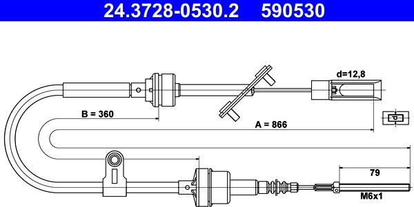 ATE 24.3728-0530.2 - Trose, Sajūga pievads www.autospares.lv