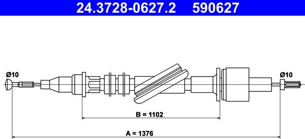 ATE 24.3728-0627.2 - Trose, Sajūga pievads www.autospares.lv