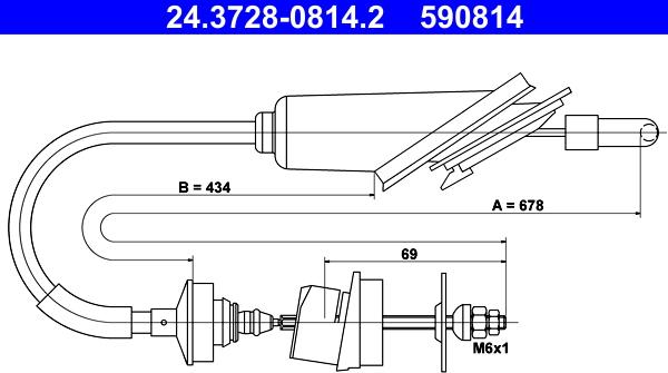 ATE 24.3728-0814.2 - Trose, Sajūga pievads autospares.lv