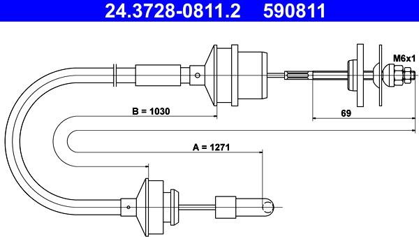 ATE 24.3728-0811.2 - Trose, Sajūga pievads autospares.lv