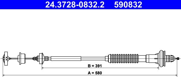 ATE 24.3728-0832.2 - Trose, Sajūga pievads autospares.lv