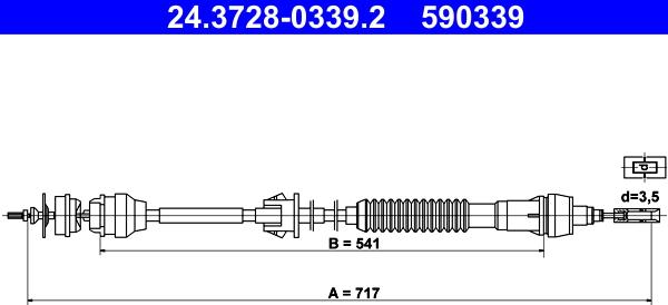 ATE 24.3728-0339.2 - Trose, Sajūga pievads autospares.lv