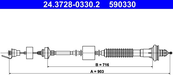 ATE 24.3728-0330.2 - Trose, Sajūga pievads autospares.lv