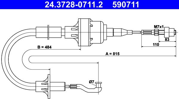 ATE 24.3728-0711.2 - Trose, Sajūga pievads www.autospares.lv