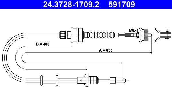 ATE 24.3728-1709.2 - Trose, Sajūga pievads www.autospares.lv