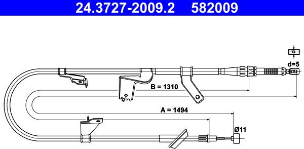 ATE 24.3727-2009.2 - Trose, Stāvbremžu sistēma www.autospares.lv