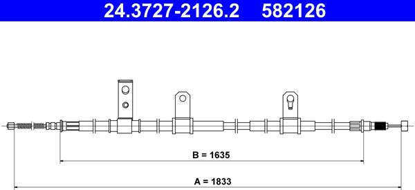 ATE 24.3727-2126.2 - Trose, Stāvbremžu sistēma www.autospares.lv