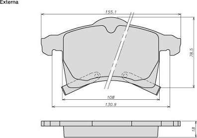 ATE-BR 8022 - Brake Pad Set, disc brake www.autospares.lv