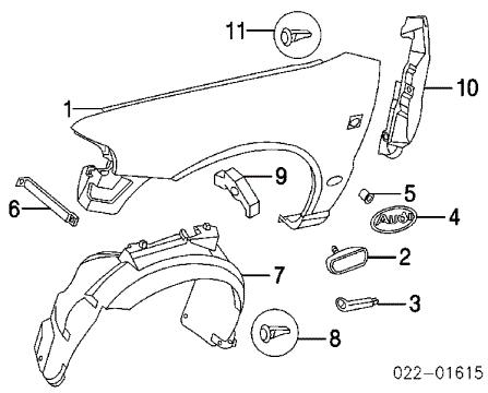 AUDI 8D0 821 171 B - Apdare, Riteņa niša www.autospares.lv