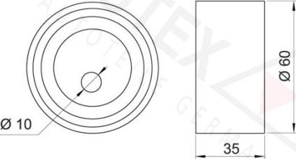 Autex 641401 - Spriegotājrullītis, Gāzu sadales mehānisma piedziņas siksna www.autospares.lv