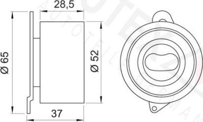 Autex 641565 - Spriegotājrullītis, Gāzu sadales mehānisma piedziņas siksna autospares.lv