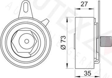 Autex 641052 - Spriegotājrullītis, Gāzu sadales mehānisma piedziņas siksna www.autospares.lv