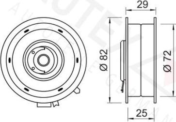 Autex 641085 - Tensioner Pulley, timing belt www.autospares.lv