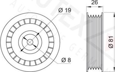 Autex 641077 - Parazīt / Vadrullītis, Ķīļrievu siksna autospares.lv