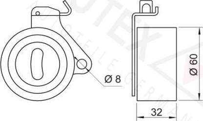 Autex 641191 - Spriegotājrullītis, Gāzu sadales mehānisma piedziņas siksna www.autospares.lv