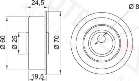 Autex 641192 - Tensioner Pulley, timing belt www.autospares.lv