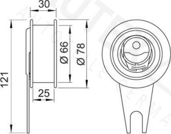 Autex 641104 - Tensioner Pulley, timing belt www.autospares.lv