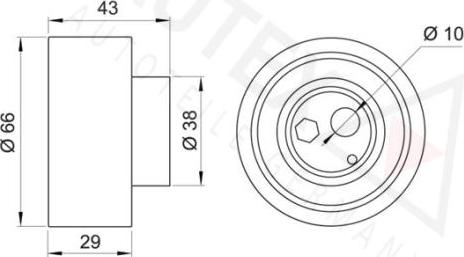 Autex 641359 - Spriegotājrullītis, Gāzu sadales mehānisma piedziņas siksna www.autospares.lv