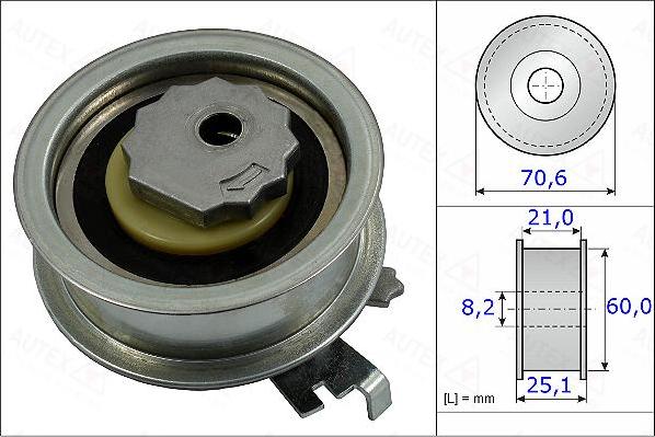 Autex 654922 - Натяжной ролик, зубчатый ремень ГРМ www.autospares.lv