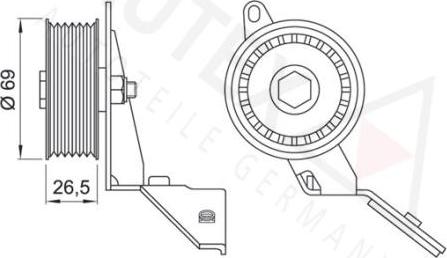 Autex 654469 - Parazīt / Vadrullītis, Ķīļrievu siksna www.autospares.lv