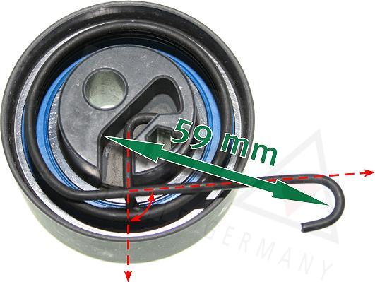 Autex 654530 - Tensioner Pulley, timing belt www.autospares.lv