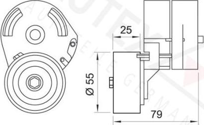 Autex 654090 - Натяжитель, поликлиновый ремень www.autospares.lv