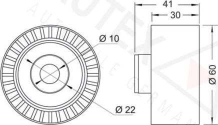 Autex 654089 - Направляющий ролик, зубчатый ремень ГРМ www.autospares.lv