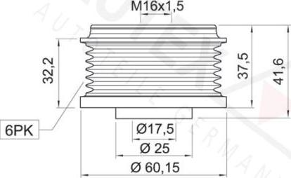 Autex 654196 - Piedziņas skriemelis, Ģenerators www.autospares.lv