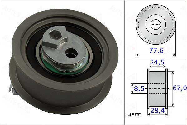 Autex 654865 - Spriegotājrullītis, Gāzu sadales mehānisma piedziņas siksna autospares.lv