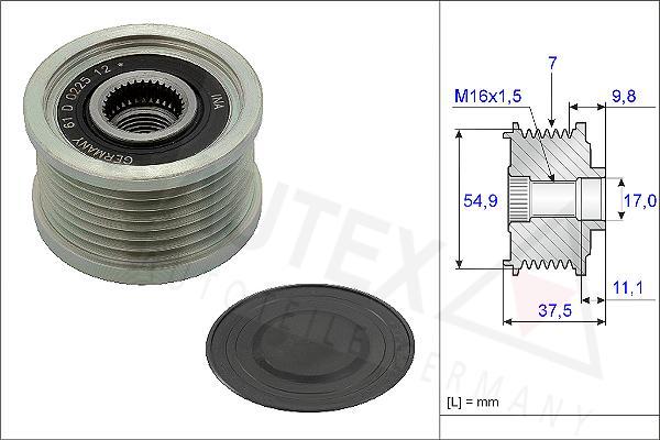 Autex 654804 - Piedziņas skriemelis, Ģenerators www.autospares.lv