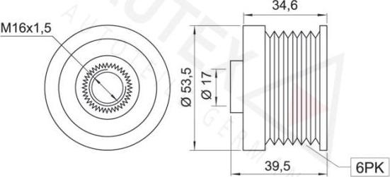 Autex 654201 - Piedziņas skriemelis, Ģenerators autospares.lv