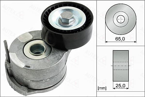 Autex 655038 - Belt Tensioner, v-ribbed belt www.autospares.lv