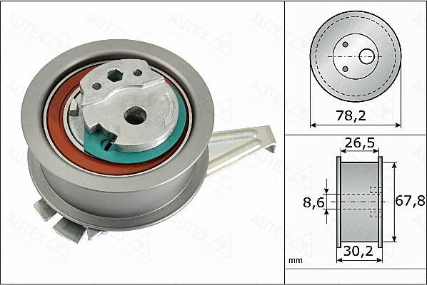 Autex 655076 - Tensioner Pulley, timing belt www.autospares.lv